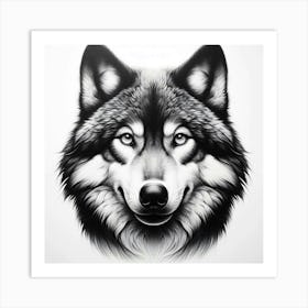 Wolf Head 6 Art Print