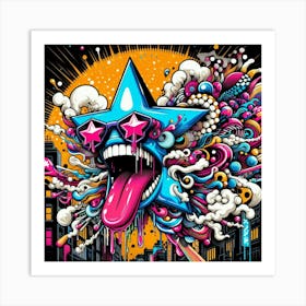 Psychedelic Star 1 Art Print