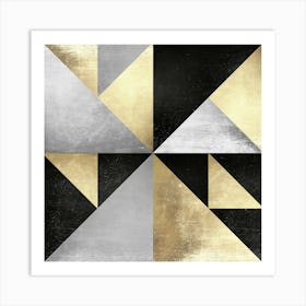 Golden geometry 8 Art Print