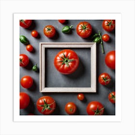 Tomato As A Frame (37) Art Print