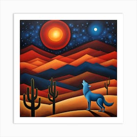 Howling Wolf Art Print