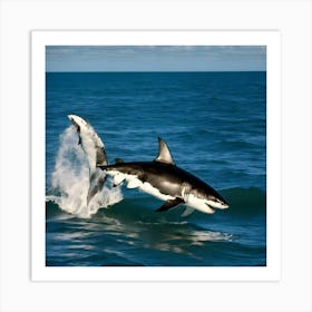 White Shark Art Print