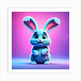 Cartoon Bunny Art Print