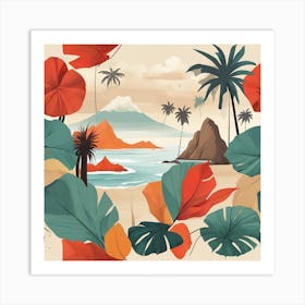 Tropical Background Art Print