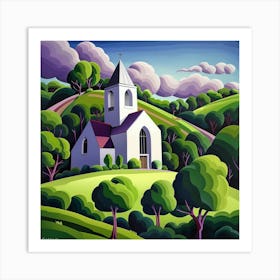 Church On The Hill 3 Art Print