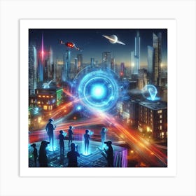 Futuristic Cityscape 118 Art Print