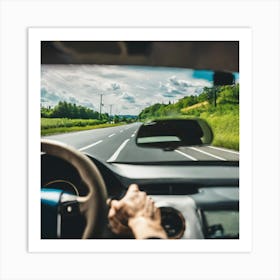 Driving On The Road 1 Art Print