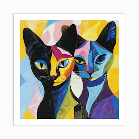 Kisha2849 Burmese Cats Colorful Picasso Style No Negative Space 8a1115cc Cfe6 4de4 9721 C25cbe9473f1 Art Print