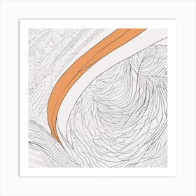 Minimalism Masterpiece, Trace In Fire + Fine Gritty Texture + Complementary Pastel Scale + Abstract (1) Art Print