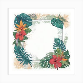 Tropical Frame Art Print