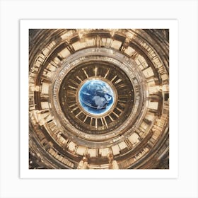 Earth In A Circular Space Art Print