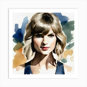 Taylor Swift Watercolor Painting Art Print