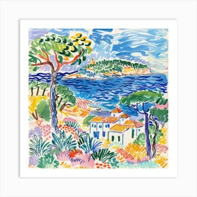 Coastal Vista Matisse Style 4 Art Print