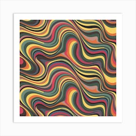 Abstract Wavy Pattern 11 Art Print