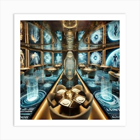 Chronos Bistro Scifi Art Print