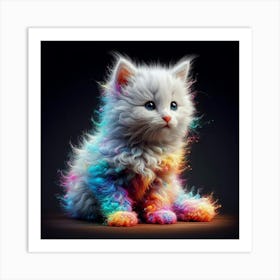 Rainbow Kitten Art Print