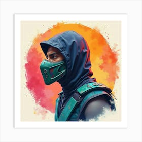 Mortal Kombat Ninja Fighter Concept Art (416) Art Print