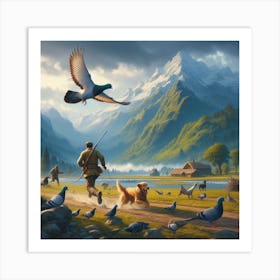 Pigeons Art Print