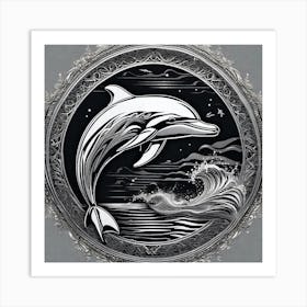 Dolphin In The Sea Art Print