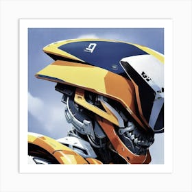 Robot Helmet Art Print