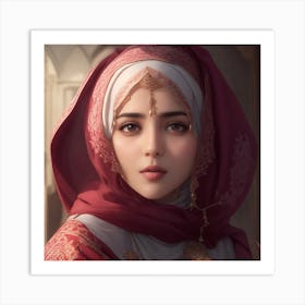 ِArabic Girl Art Print