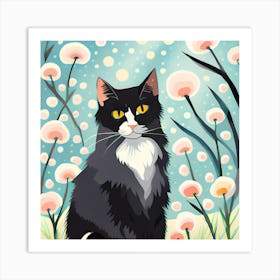 Cat In The Meadow Art Print