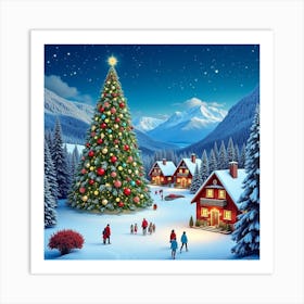 Christmas Village 6 Art Print