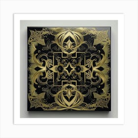 Gold And Black Art Print