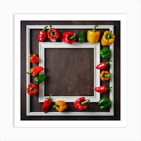 Peppers In A Frame 5 Art Print