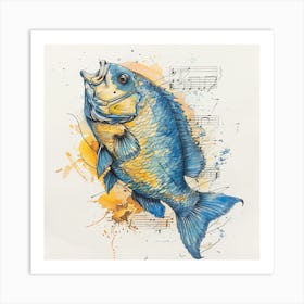 Blue Bass 1 Art Print