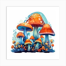 Mushroom Forest 15 Art Print