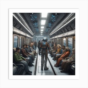 Train In Space 2 Art Print