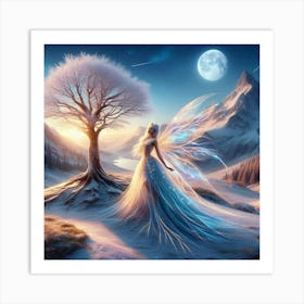 Fairy In The Snow 1 Art Print