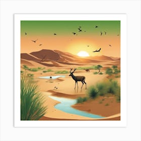 919302 A Picture Of A Green Oasis In The Middle Of A Des Xl 1024 V1 0 Art Print