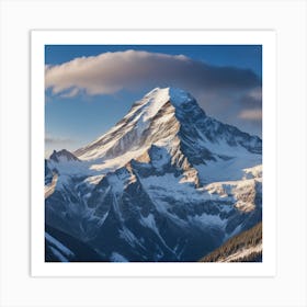 A Beautiful snow Mountain Art Print