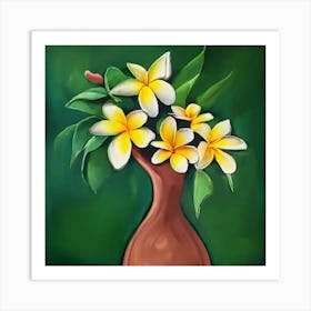 Frangipani Painting Art Print