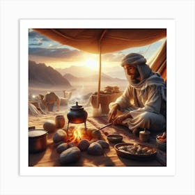 Bedoiun Cooking 1 Art Print