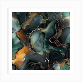 Gilded Marble (2) Art Print