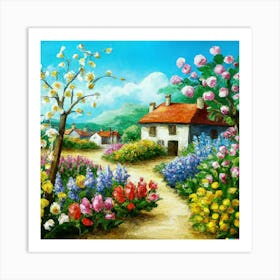 Garden Of Flowers Art Print