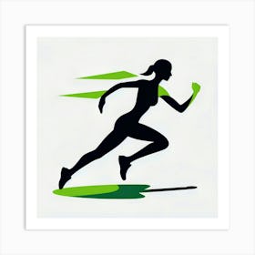 Running Woman Art Print