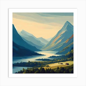 Landscape Painting 163 Art Print