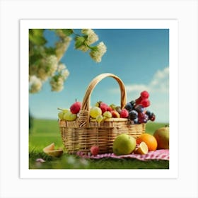 Picnic Basket 1 Art Print