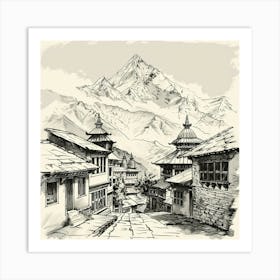 Nepali Village 1 Art Print