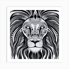 Lion Head Art Print