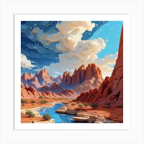 Desert Landscape Art Print