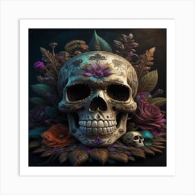 Day of the Dead Skull 2 Art Print