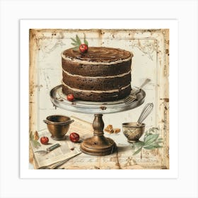 Chocolate Cake Art Print