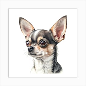 Chihuahua Dog Portrait Art Print