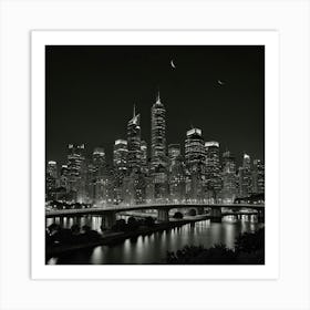 New York City At Night 3 Art Print