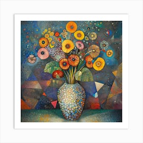 Flowers In A Vase # 1 Art Print